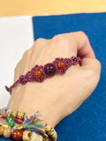 Handmade Macrame Bracelet with Healing Gemstones Natural Agate Boho Jewellery, Gift for Her