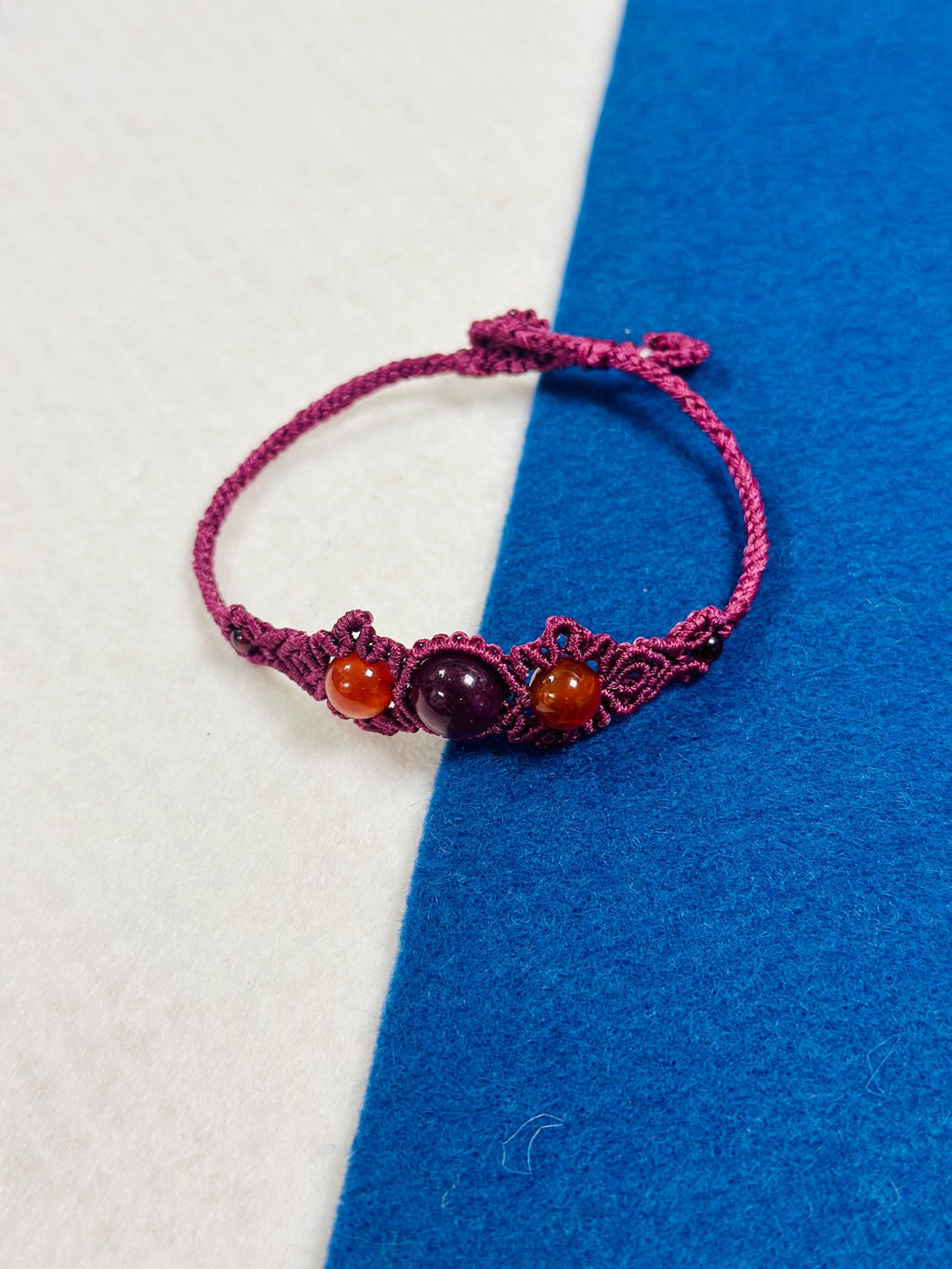 Handmade Macrame Bracelet with Healing Gemstones Natural Agate Boho Jewellery, Gift for Her